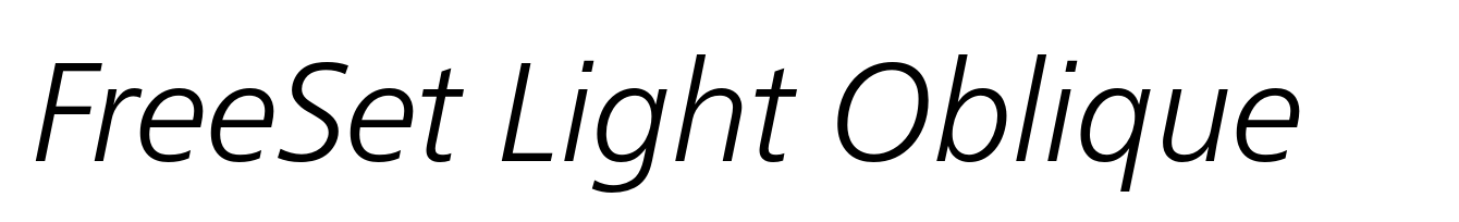 FreeSet Light Oblique